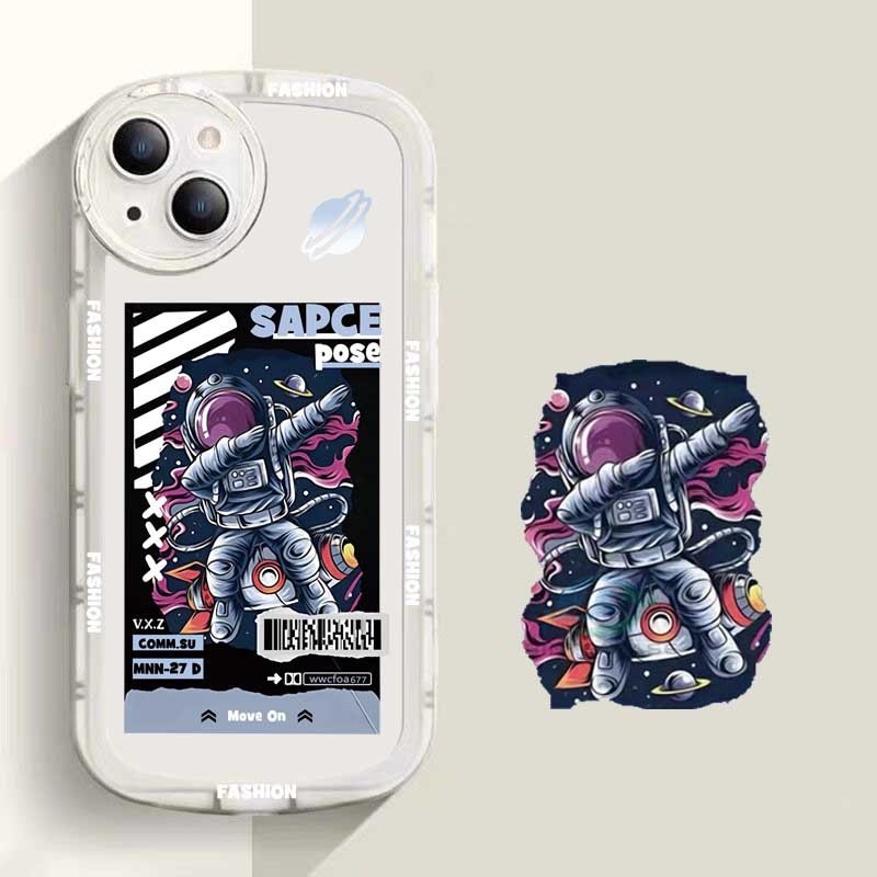 Casing TPU Realme 5 5i 6i C3 C35 C21Y C25Y C21 RealmeC11 2021 C25 C15 C12 C2 Motif Astronot Luar Angkasa