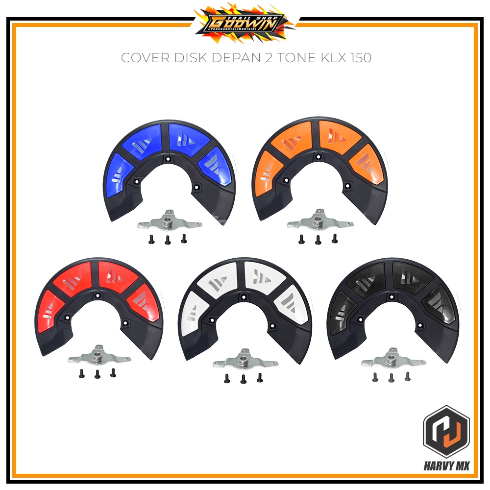 Variasi SUPER MOTO Cover Tutup Disk Pelindung Disc Cakram Depan KLX 150 Dtracker Bigfoot 2 Tone