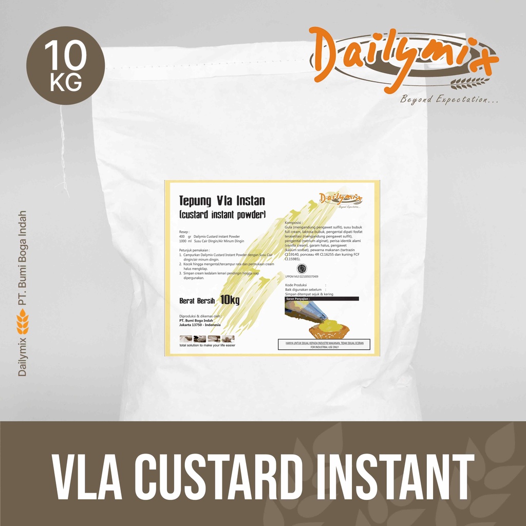 

( Dailymix ) Tepung Premix Fla Custard Instant / Vla Custard 10kg