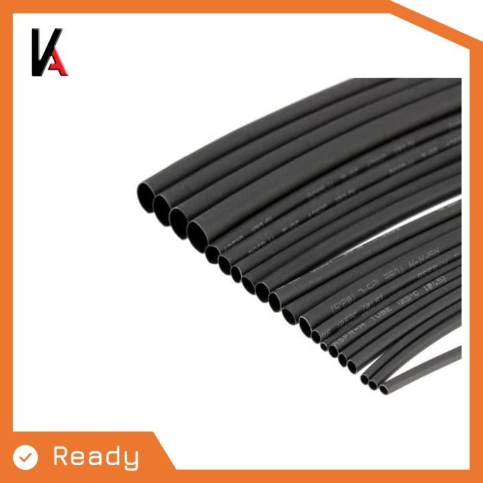 Selang Bakar / Heat Shrink Tube / Selongsong Kabel Bakar / Pelindung Kabel / Selang Kabel / Isolasi Bakar 18MM Hitam (Meteran)