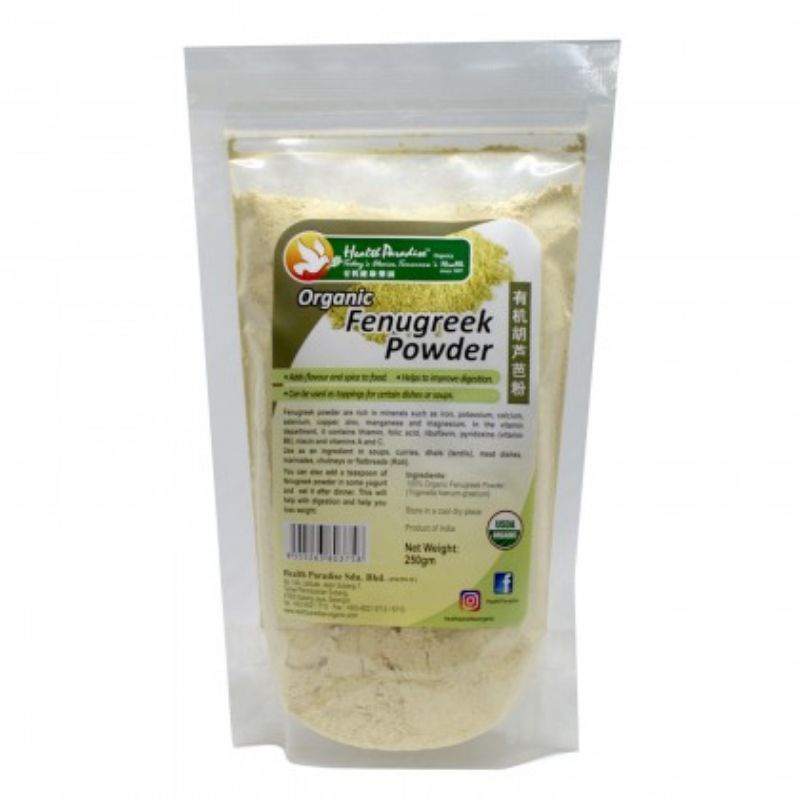 Organic Fenugreek Powder 250g. Methi, Pembesar Payudara Alami