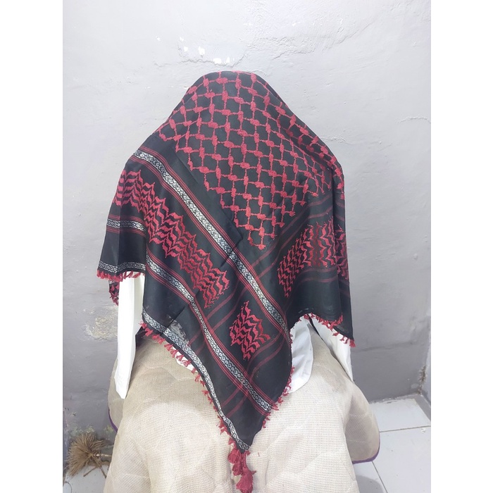Sorban Sorban Premium Almasin Exlusive Warna - Merah(S5O6) Sorban Palestina Sorban Rida Imamah REAL 