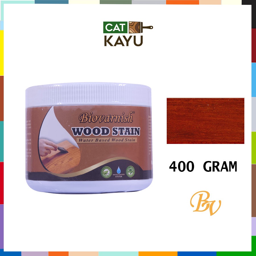 Jual Wood Stain Walnut Brown Biovarnish 400 gr Vernish Kayu Waterbased