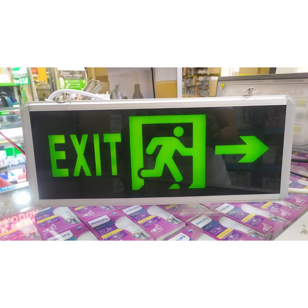 Jual LAMPU LED EXIT EMERGENCY / EXIT LIGHT BLAC | Shopee Indonesia