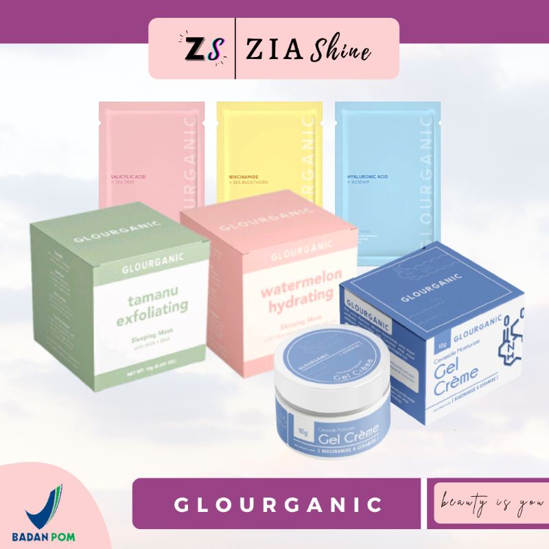 ZIA❣️| [READY STOCK] GLOURGANIC SLEEPING MASK BPOM 100% ORI | TAMANU EXFOLIATING AHA BHA WATERMELON 