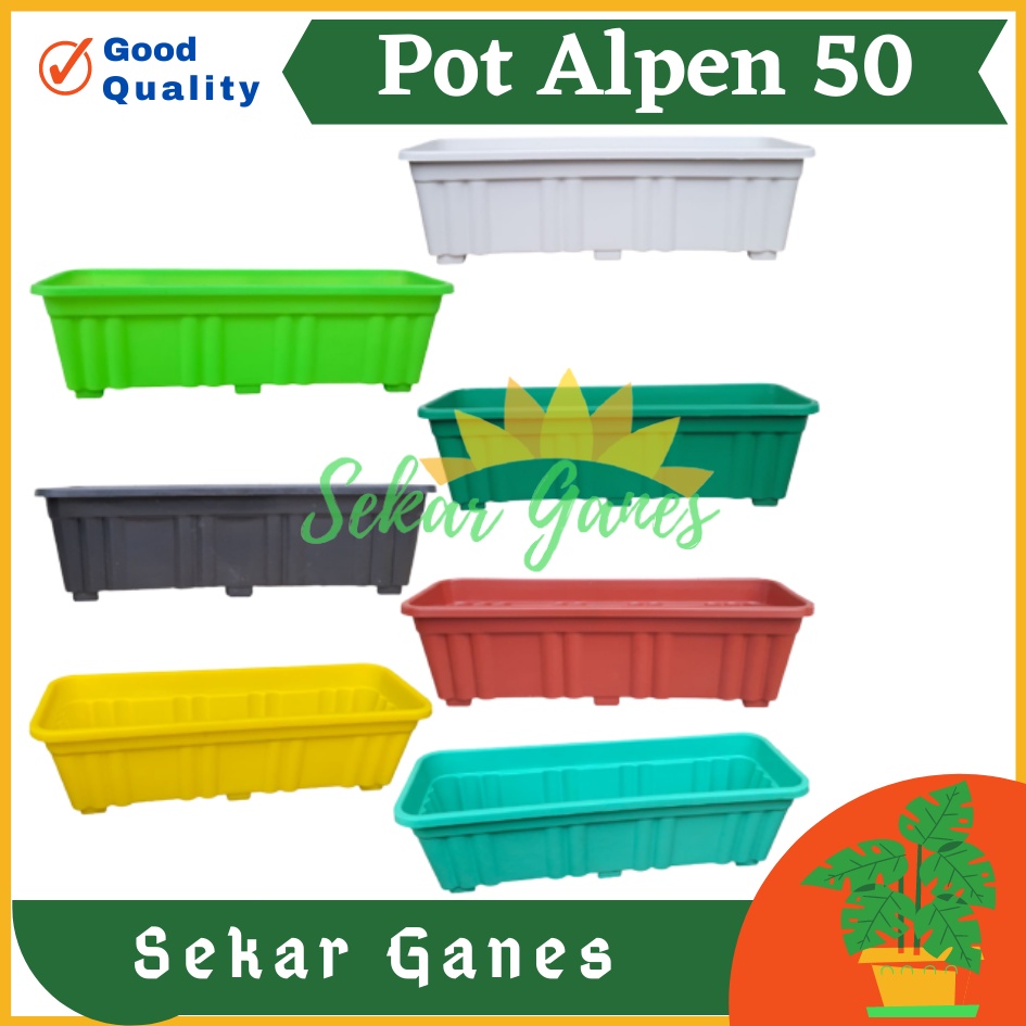 Pot Segi Panjang Alpen 50 Pot Panjang Plastik Pot Panjang Murah