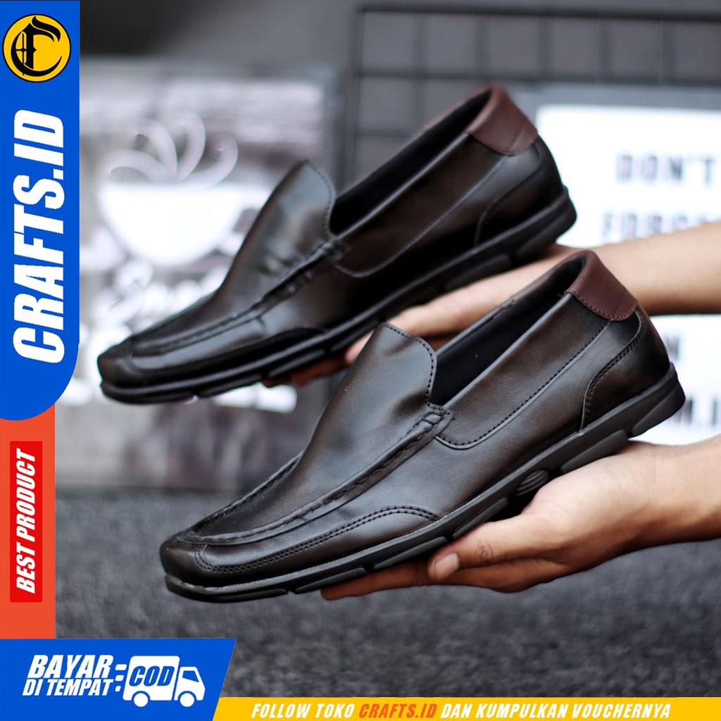 CRAFTS crollo - Sepatu Pantofel Formal Slop Kerja Pria