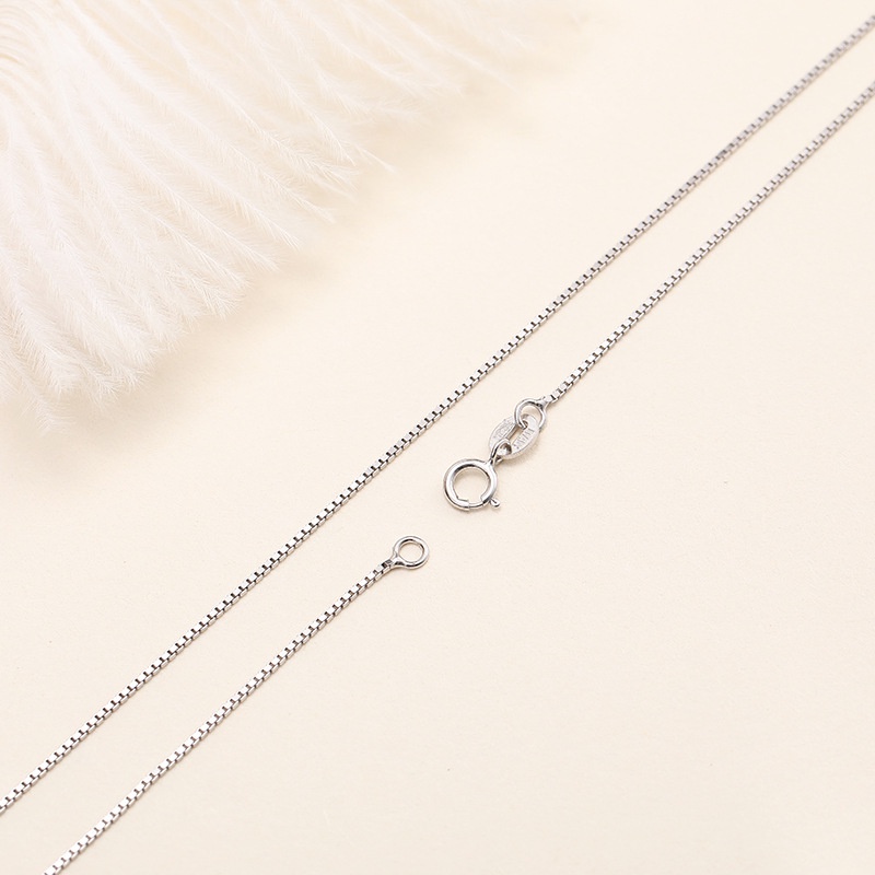 Kalung Rantai Choker Panjang Bahan sterling silver 925 100% 10 Gaya Ukuran 50-60cm
