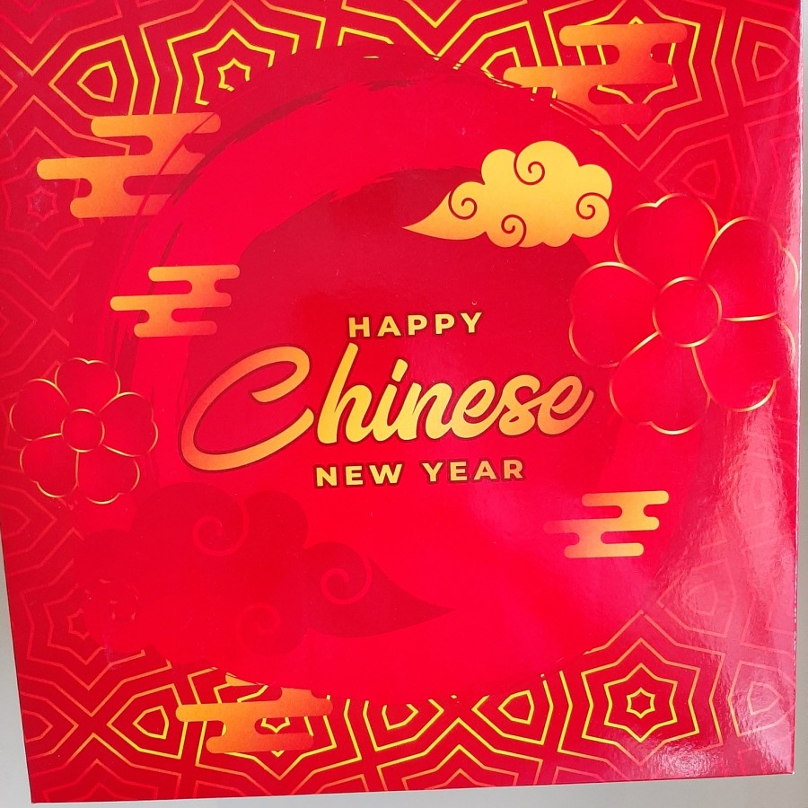 

(5pcs) Kardus Cake Motif Red Imlek Dus Roti Bolu Chiffon Box Lapis Legit Packaging Kotak Hampers CNY Size 25x25 cm