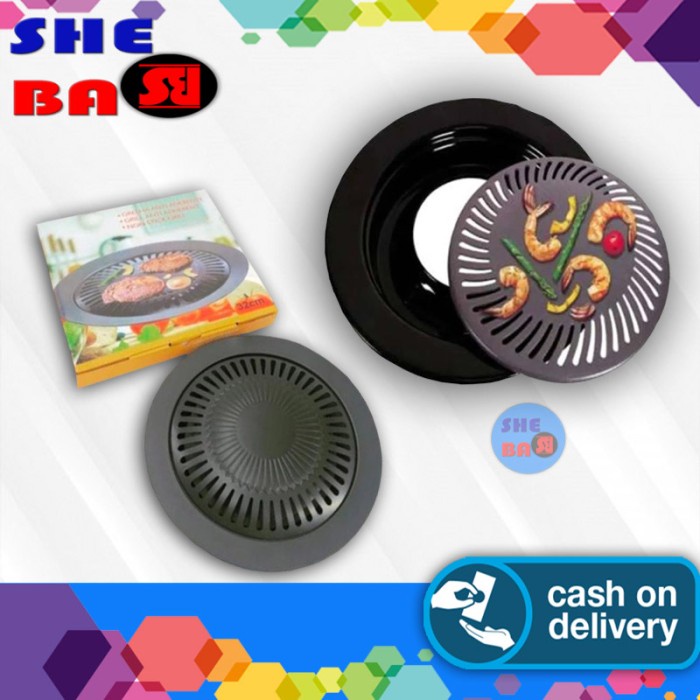 Terbaik Ultra Grill 32Cm Panggangan Portable BBQ - Ultra Grill Grill pan anti lengket O7X0