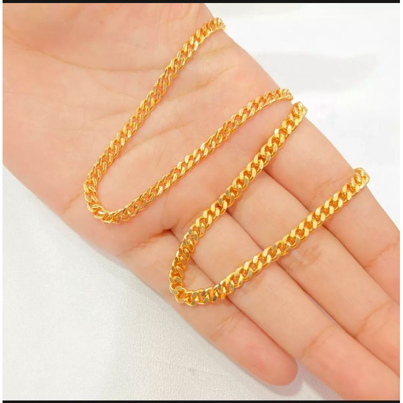 KALUNG RANTAI WANITA PRIA LAPIS EMAS 24K