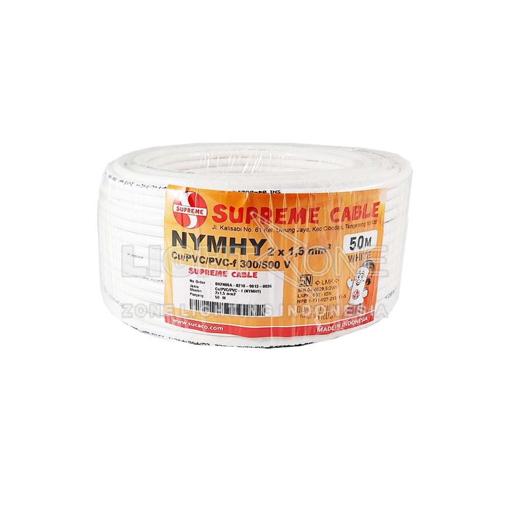 Kabel Supreme Serabut NYMHY / NYYHY 2x1.5 2 x 1.5 50M ( ROLL )