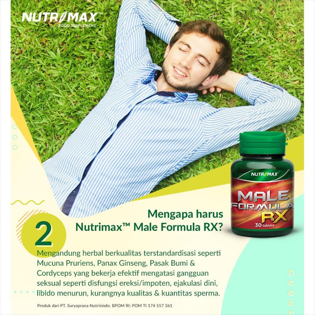 NUTRIMAX Male Formula RX Suplemen Kesehatan [30 Tablets]