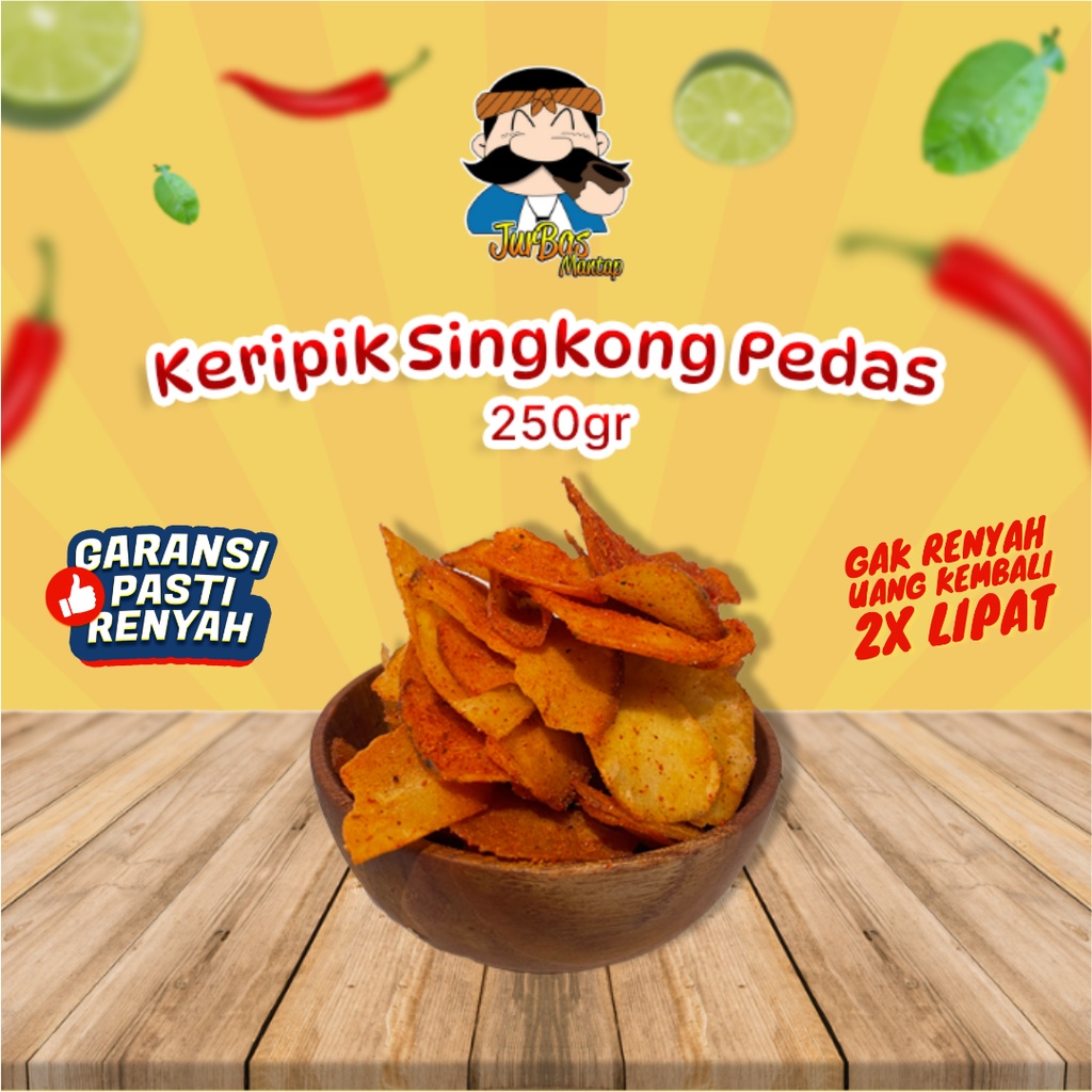 Keripik Singkong Pedas Juragan Basreng 250gr Makanan Ringan