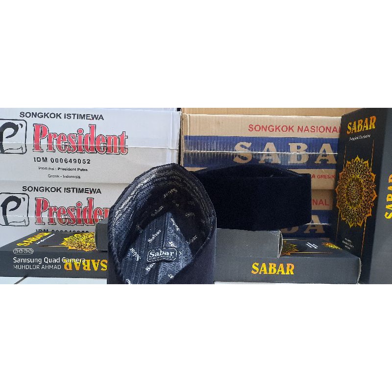Songkok HITAM Merk SABAR SUSUN By President Putra Gresik