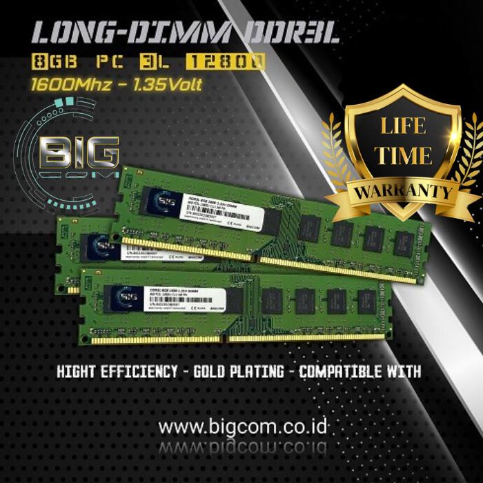 Ram Ram Pc Bigcom Longdimm Ddr3 8Gb Pc 12800 Ddr3L Pc3L 12800 1600 Mhz