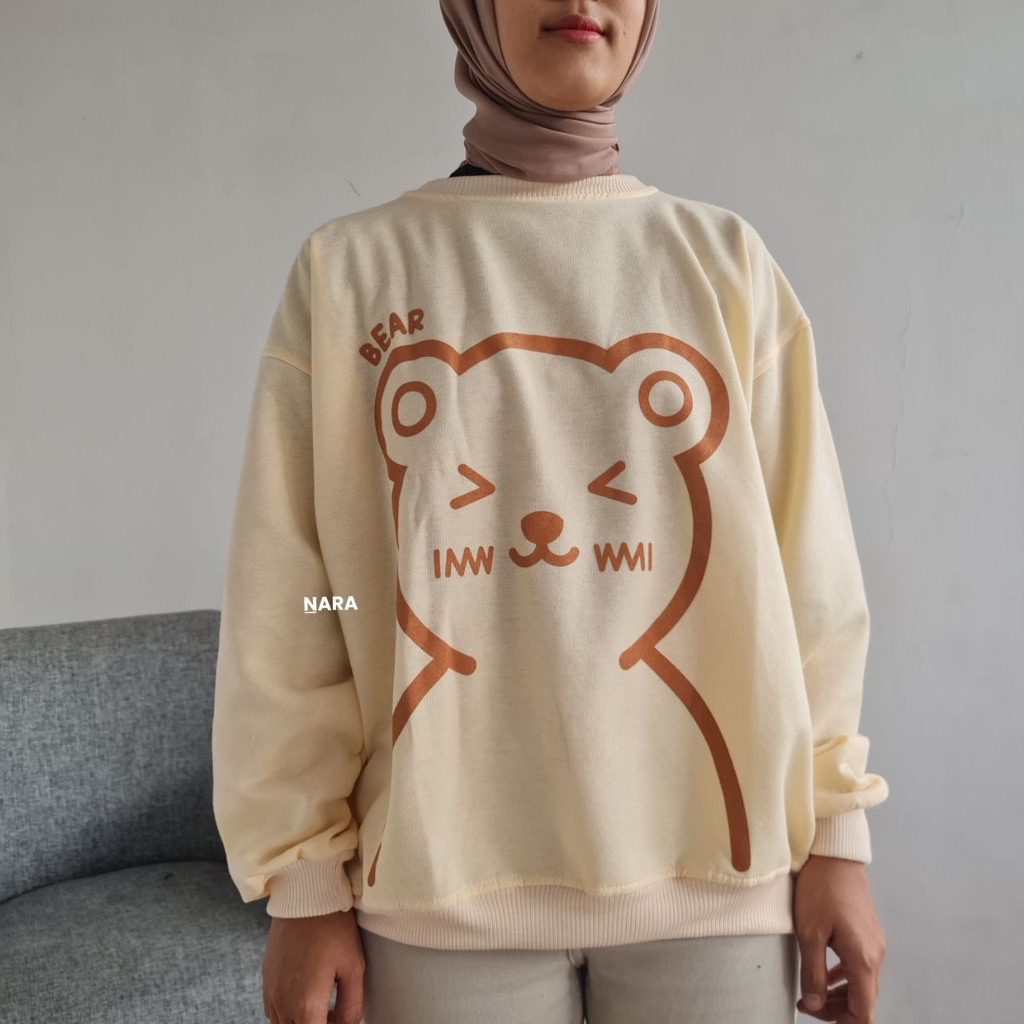 Nara.Grosir - Bear Pop Big Size Sweater