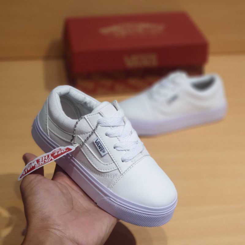 SEPATU VANS ANAK PUTIH SEPATU ANAK COWOK PREMIUM HIGH QUALITY SEPATU ANAK KECIL LAKI LAKI PEREMPUAN