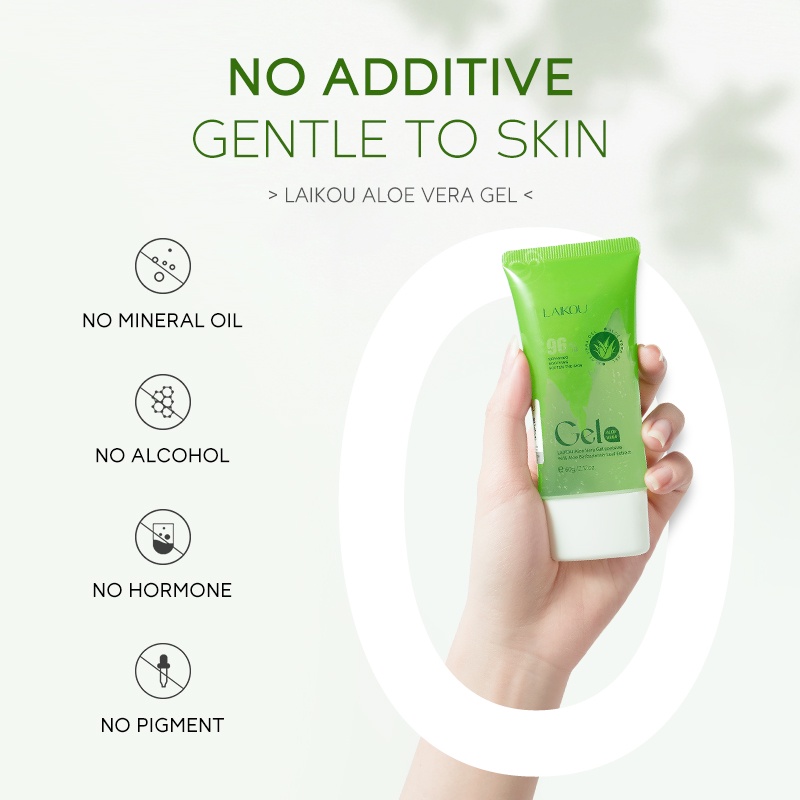 LAIKOU 96% Aloe Vera Cleanser Pembersih Pori-pori Mengurangi Jerawat Kontrol Minyak 50g