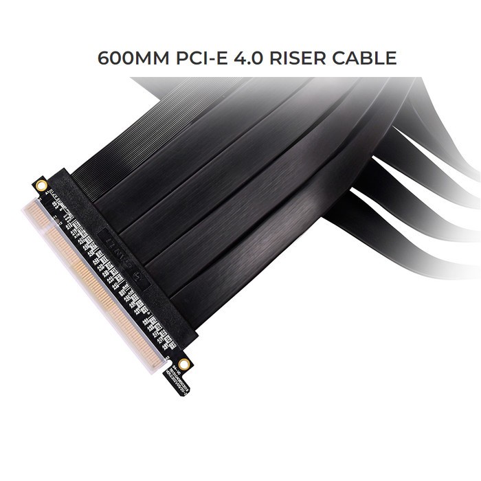 LIAN LI PCI-e 4.0 X16 Riser Cable 600mm BLACK | Ultra Flexible