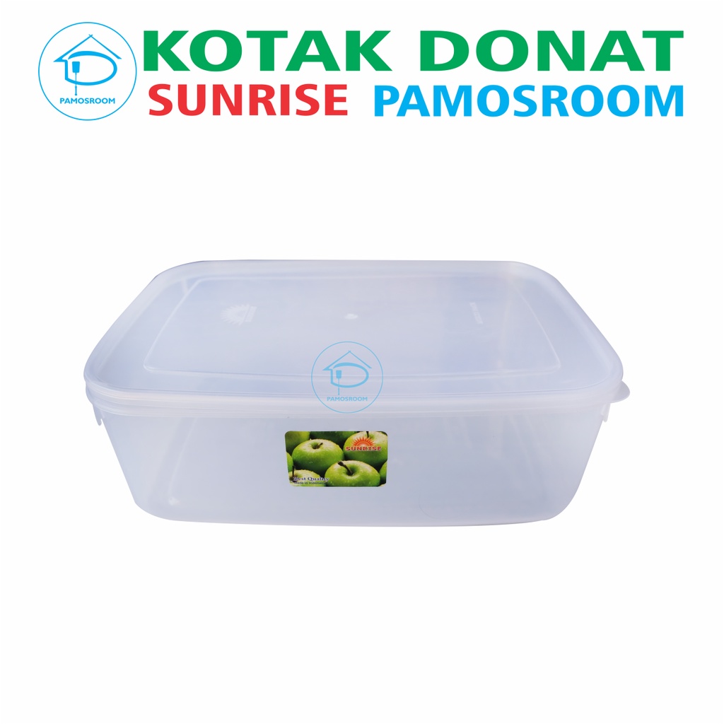 Jual Pamosroom Tempat Donat Box Plastik Kotak Makan Kue Bolu Basah