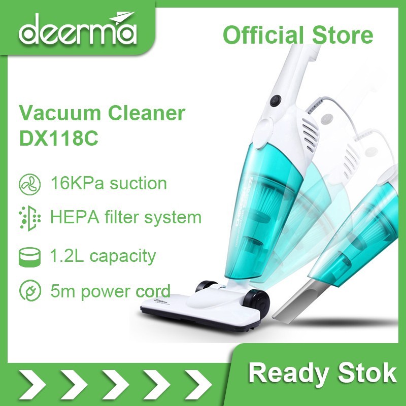 Deerma DX118C Vacuum Cleaner 2in1 - Alat Penghisap Debu