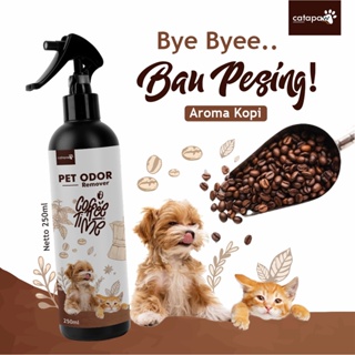 Image of CATAPAW Pet Odor Remover Spray Penghilang Bau Kotoran Kucing Anjing pada Litter Box Hewan Aroma Kopi