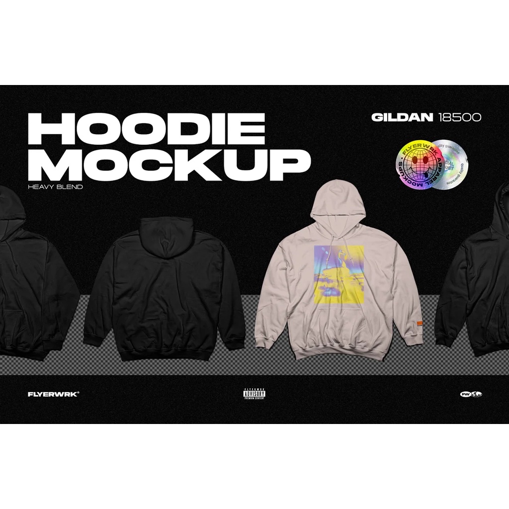 Hoodie Mockup Gildan 18500