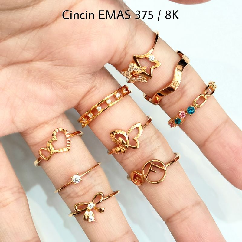 Cincin EMAS ASLI KADAR 375 ( TOKO MAS MULIA SENTUL)