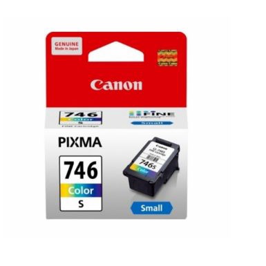 Fine Cartridge Canon pg-746s Small warna colour for printer ip2870s mg2570s mg2577s mg3070s tr4570s tr4670s ts207 ts307 ts3470 - Tinta 746 s color