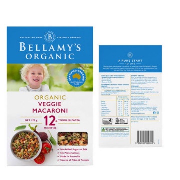 

Bellamy's Organic Veggie Macaroni 175gr