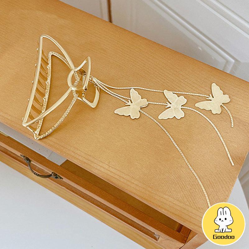 Butterfly Jepit Rambut Bentuk Kupu-Kupu Bahan Metal Ukuran Besar -Doo