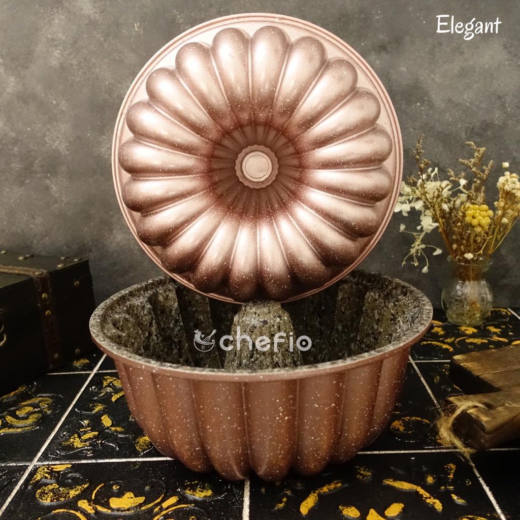 Chefio Loyang Premium Lapisan Granite Loyang Sultan Butter Cake Anti Lengket