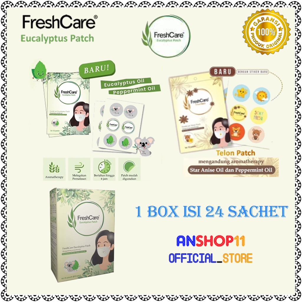 Freshcare Eucalyptus Box Fresh Care 1 Box isi 24 Sachet pelindung masker aromatherapy Murah di Ansho