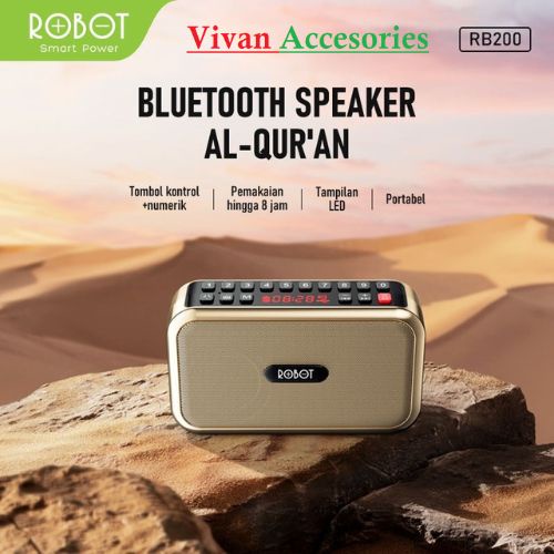 ROBOT RB200 Portable Speaker Bluetooth Alquran numerik dan layar LED
