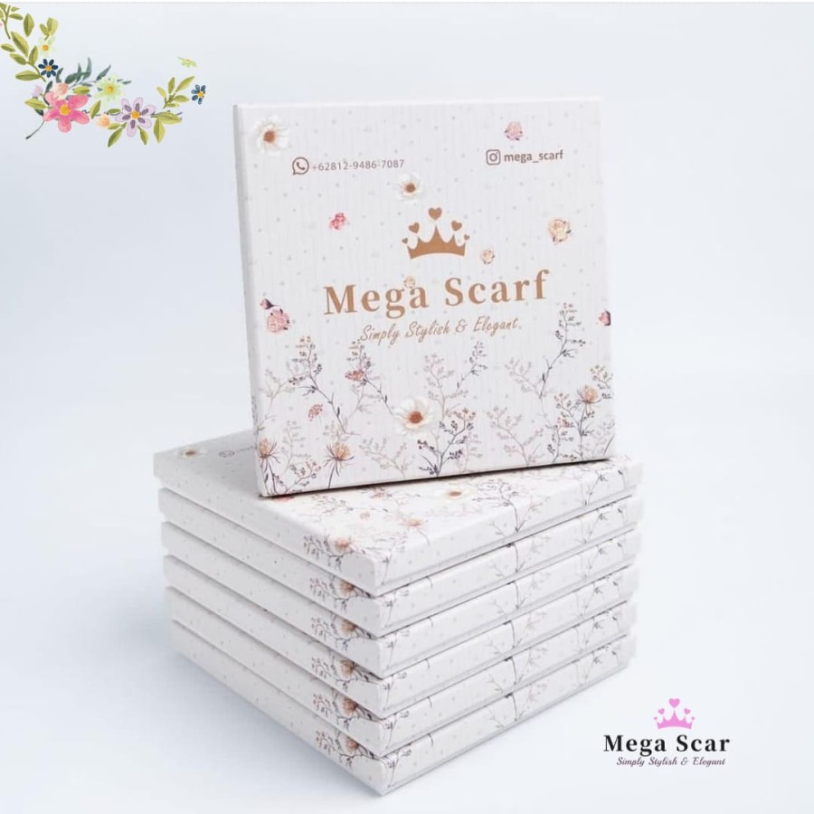 

Box Hardbox Kotak Kado Exclusive Tempat Kerudung Hijab Mega Scarf