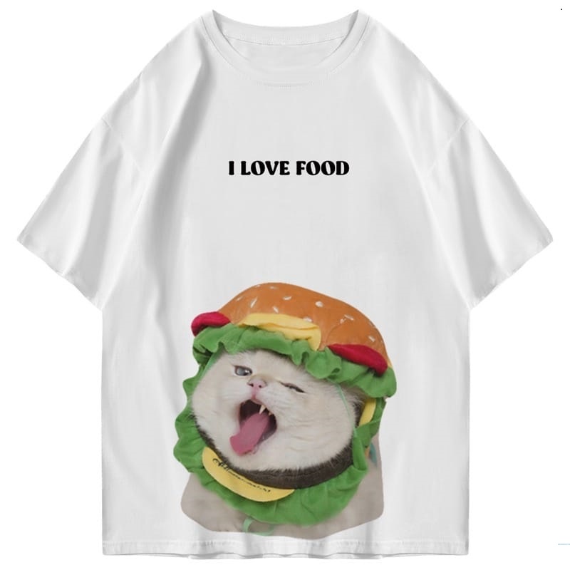 Kaos Oblong Oversize Wanita dan Pria Ukuran Jumbo Terbaru / Tshirt Distro Cat Burgerr