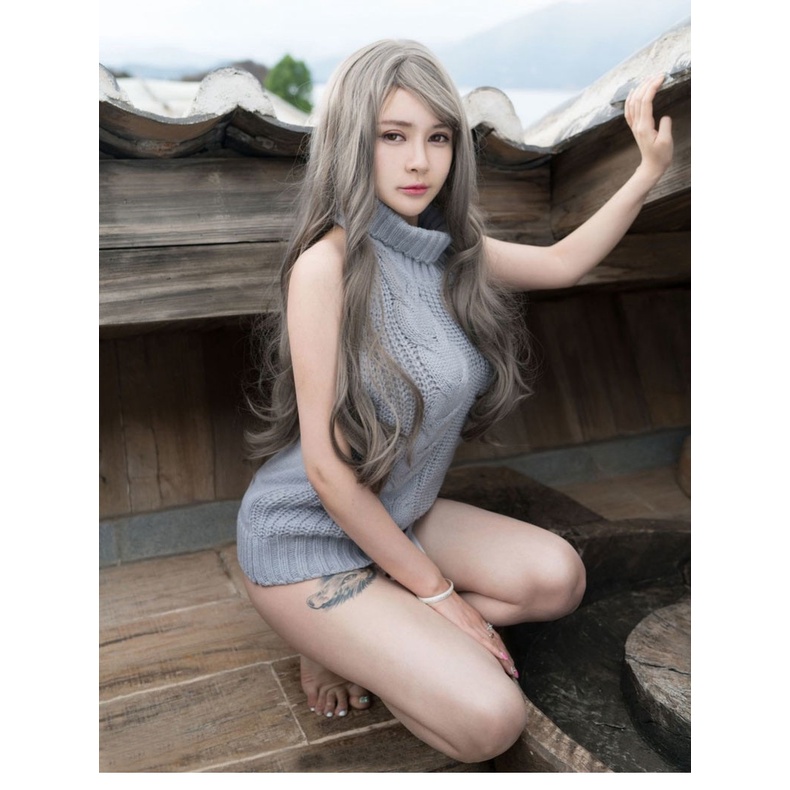 Virgin Killer Sweater Rajut Lingerie Costume Anime Cosplay Anime - Sexy Lingerie Sweater Wolly