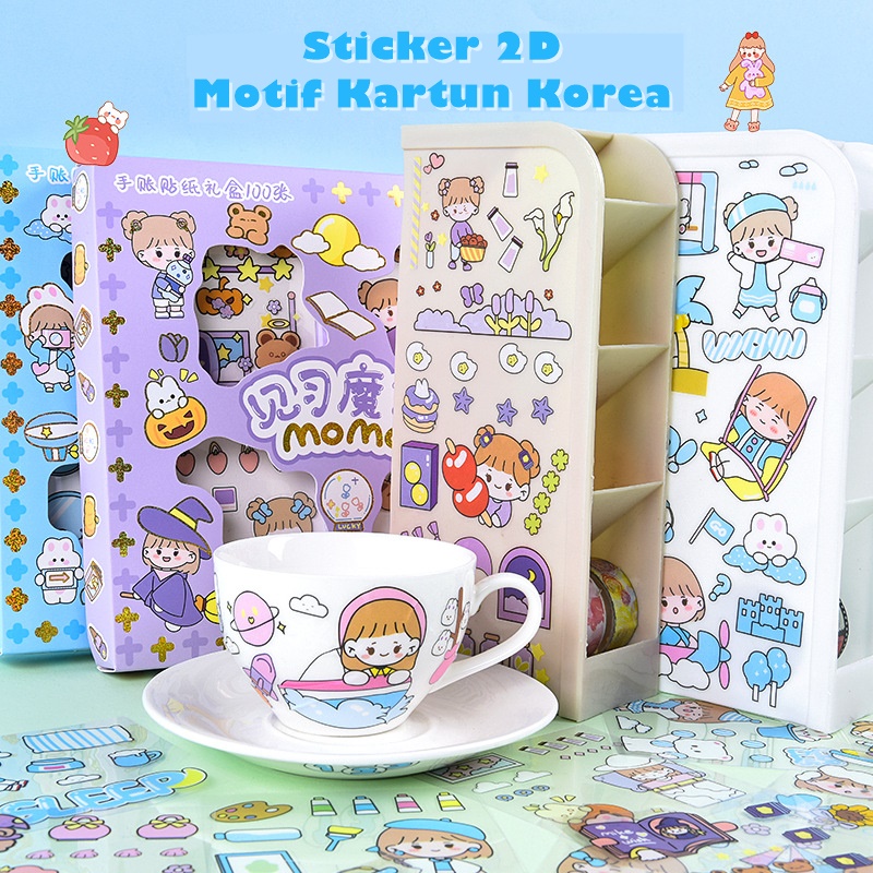 

Stiker Kartun Korea Lucu Sticker 2D Anti Air Dekorasi Handbook Tumbler