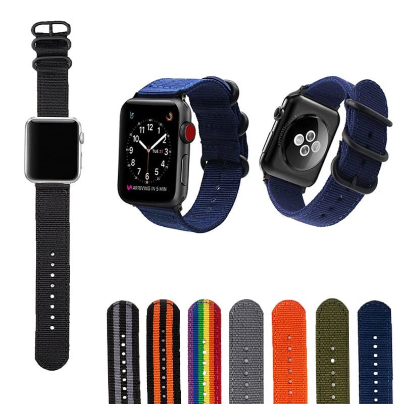 Tali Jam Nato Nylon Apple Watch series 1 2 3 4 5 6 7 Strap Band 38mm 40mm 41mm 42mm 44mm 45mm 49mm