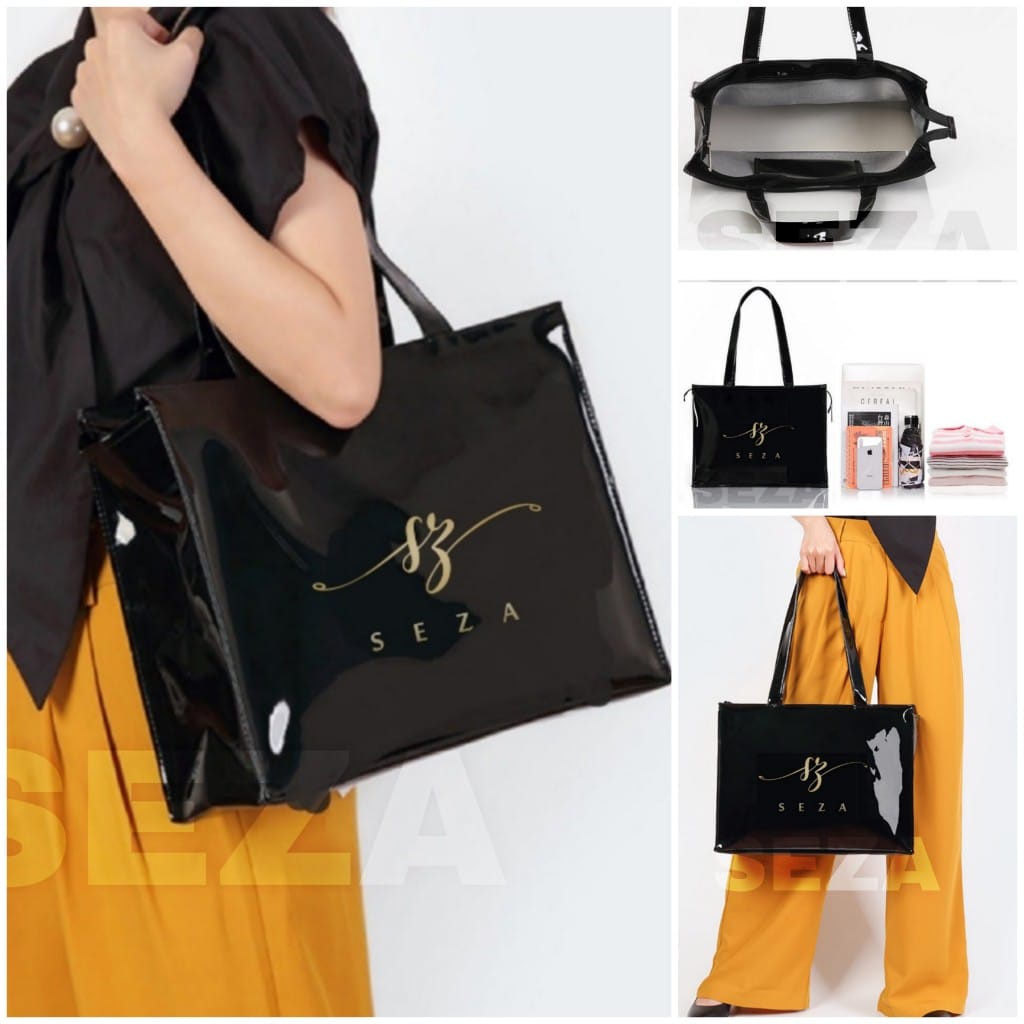 Tas Tote Bag Transparan Tas Mika Pvc by SEZA