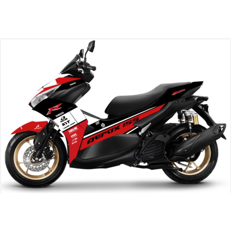 Decal Aerox New 155 merah putih pro