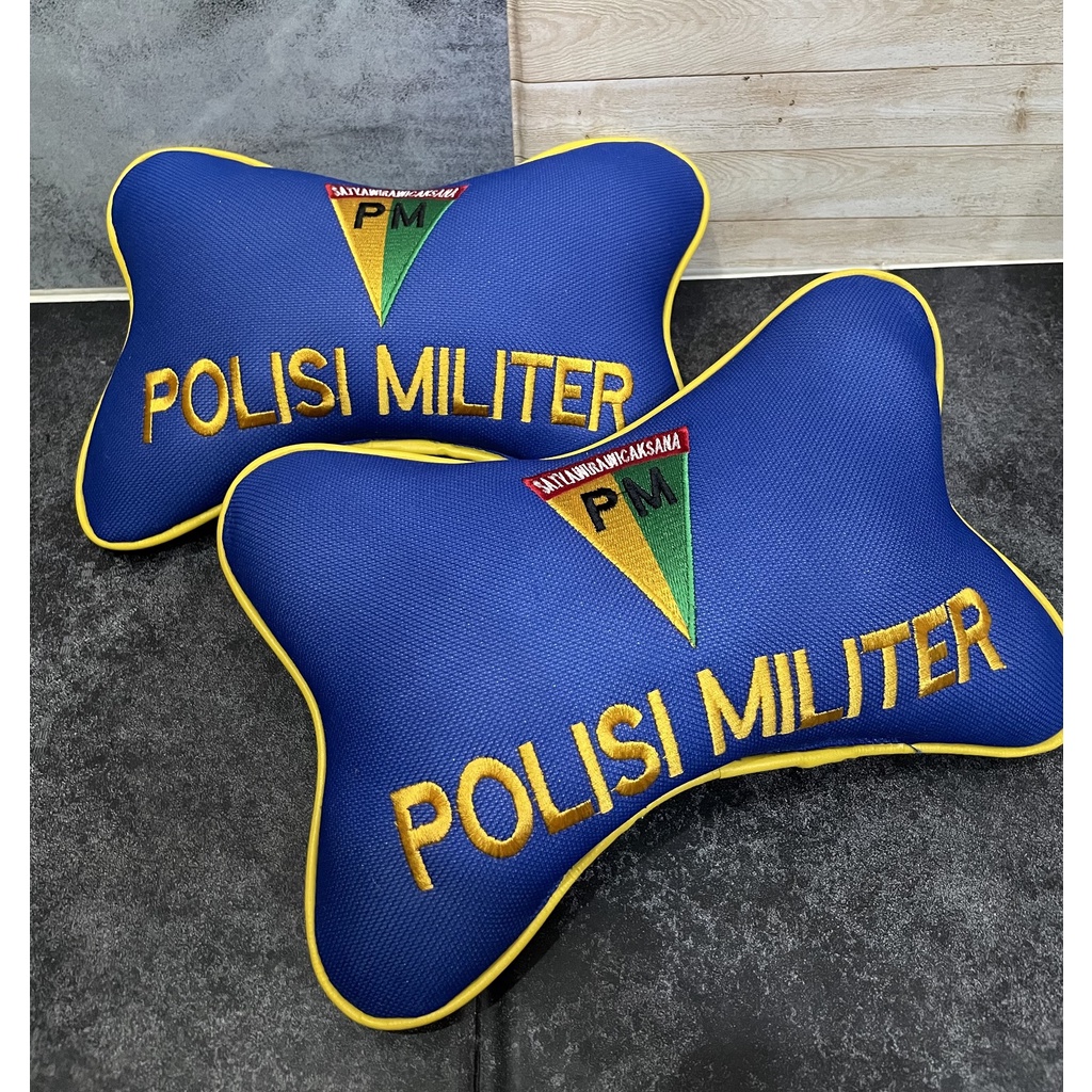 Bantal Mobil Polisi Militer (Biru) - Bantal Mobil -Bantal Kepala PM