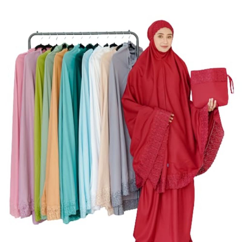 Mukena Katun Dewasa KHODIJAH Katun Premium Bordir By Nazwa