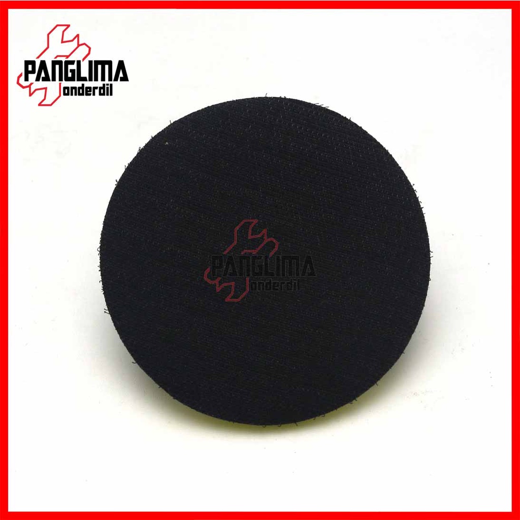 Rubber Pad Velcro M10-4In-4 Inch-4 Tatakan-Gerinda Tangan Bulat Perekat Amplas-Polishing