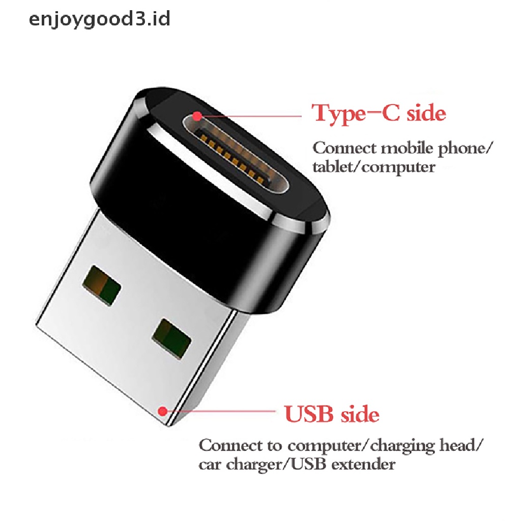 (Rready Stock) 2 Pak Kabel data / Charger USB Tipe C female Ke male OTG PD fast Charging (ID)