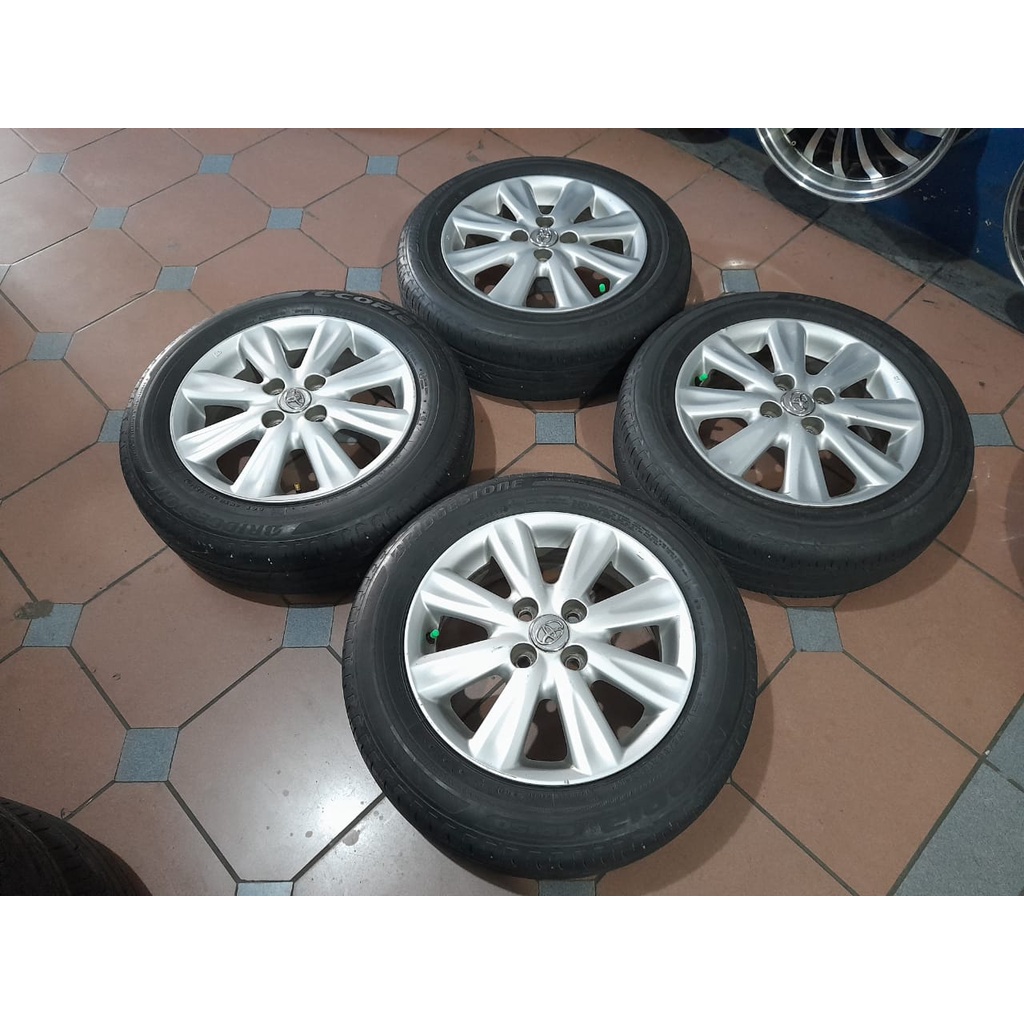 Velg Bekas Ring 15 Oem Yaris Pcd 4x100 + Ban 185 60 R15