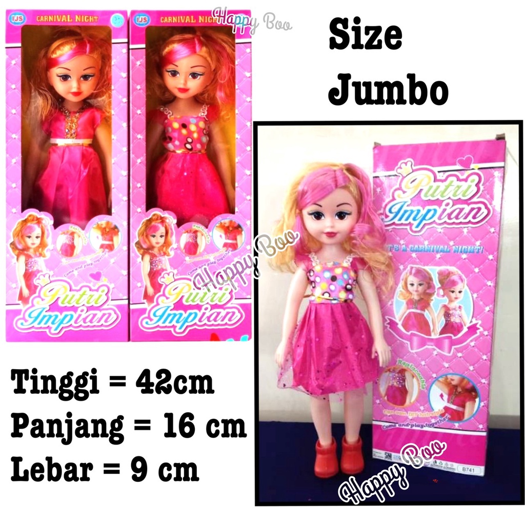 Boneka Jumbo putri impian box boneka hadiah anak premium PTR