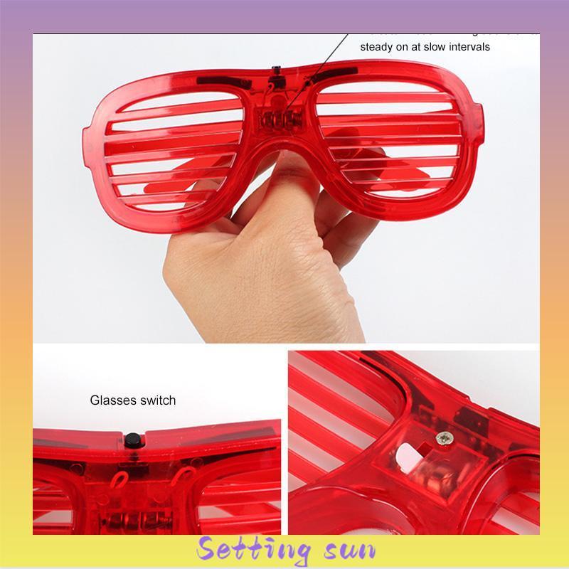 LED Kacamata Nyala Malam Colorful Eyeglass Aksesoris Fashion TN