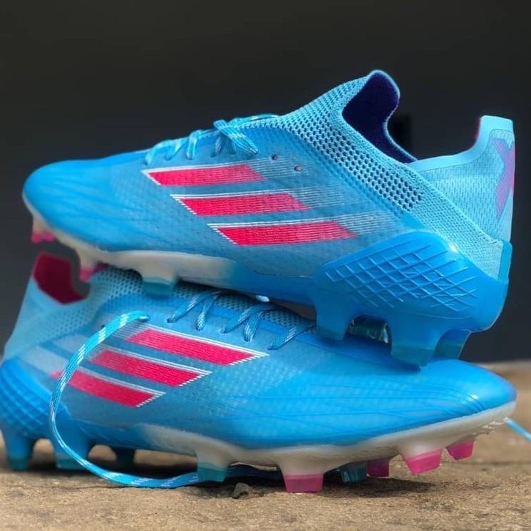5m0La--Sepatu Bola Adidas X Speedflow .1 Sky Blue Pink